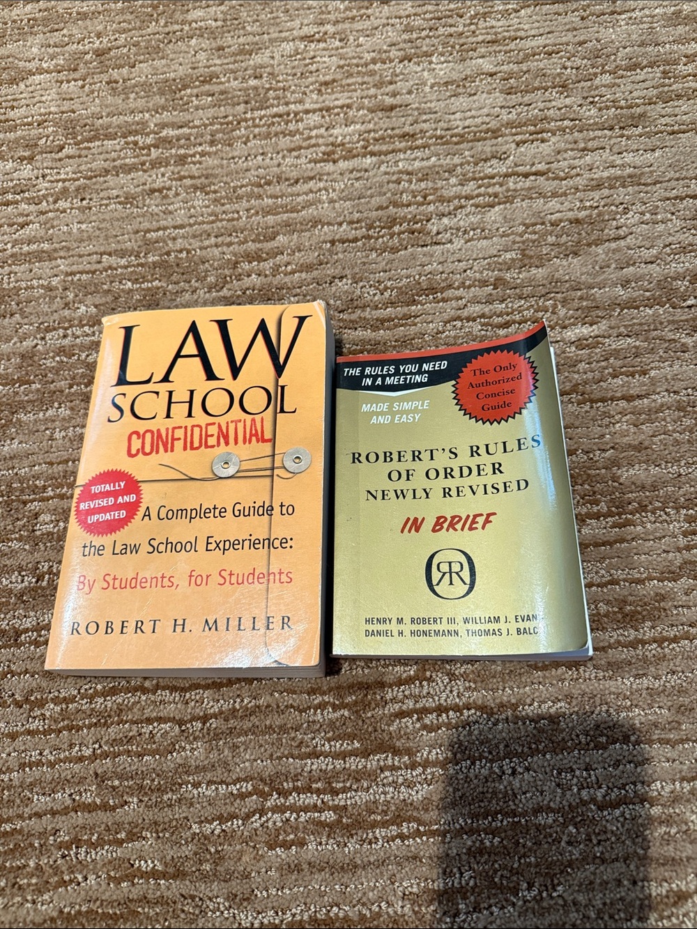 Law School Confidential & Robert's Rules of Order - Yellow/Gold Covers